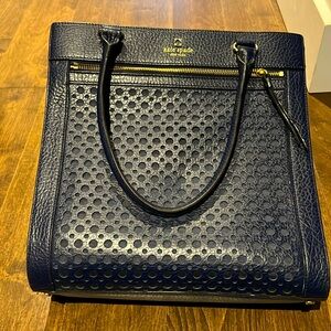 Blue Kate Spade New York Perri Lane‎ Bubbles Lynne Leather Tote/Shoulder Bag